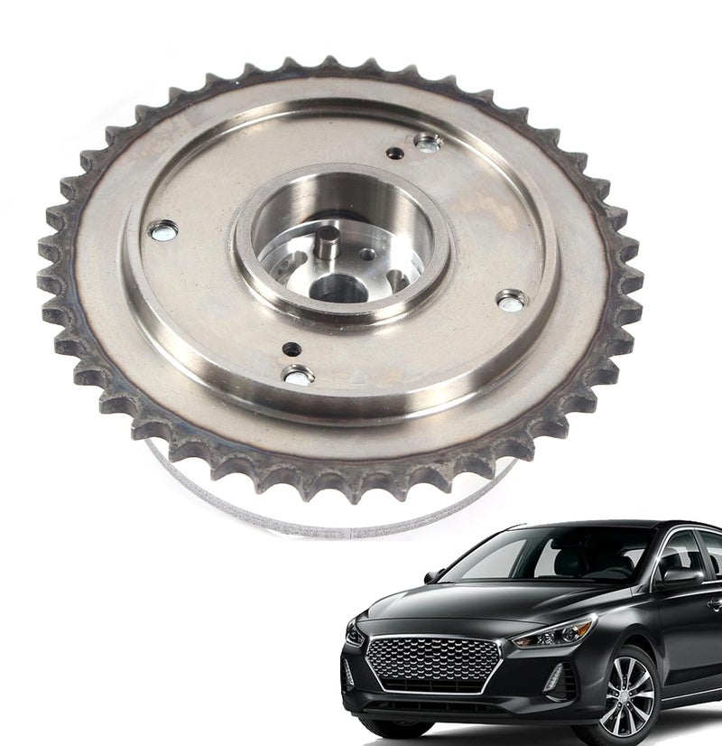 AUCERAMIC 243502E200 243502E201 Single Timing Camshaft Gear Fit 2014-2020 for Hyundai Elantra Coupe GT Sonata Tucson for KIA Forte KOUP Forte5 Optima Soul Rondo 2.0L CVVT Intake Sprocket (1pc) - Image 1